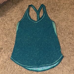 lululemon athletica Turquoise Paisley Tank Top